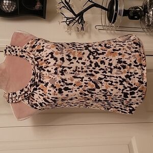 Carole Little Size S Linen Blend Sleeveless Top, EUC